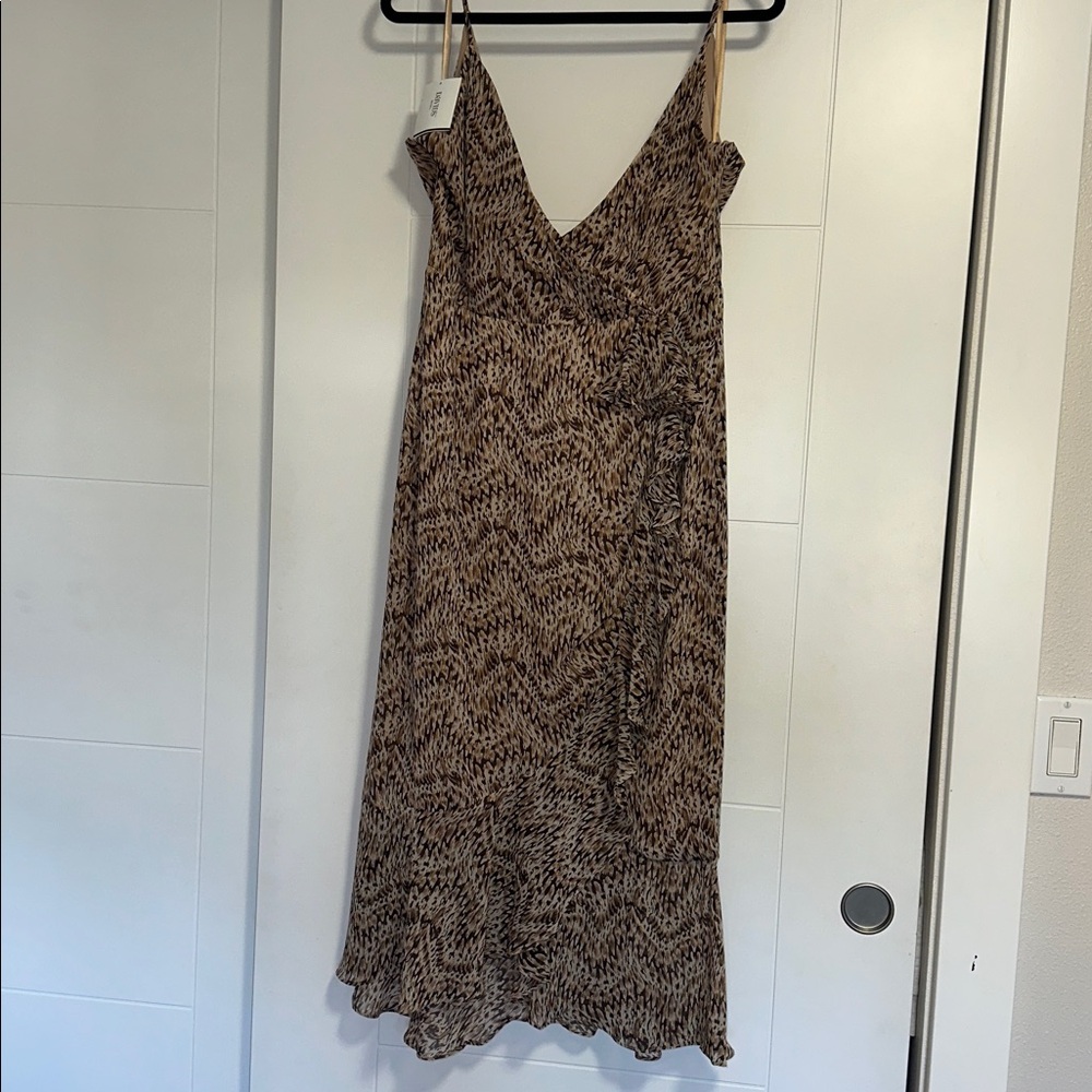 Elegant Tan Patterned Dress